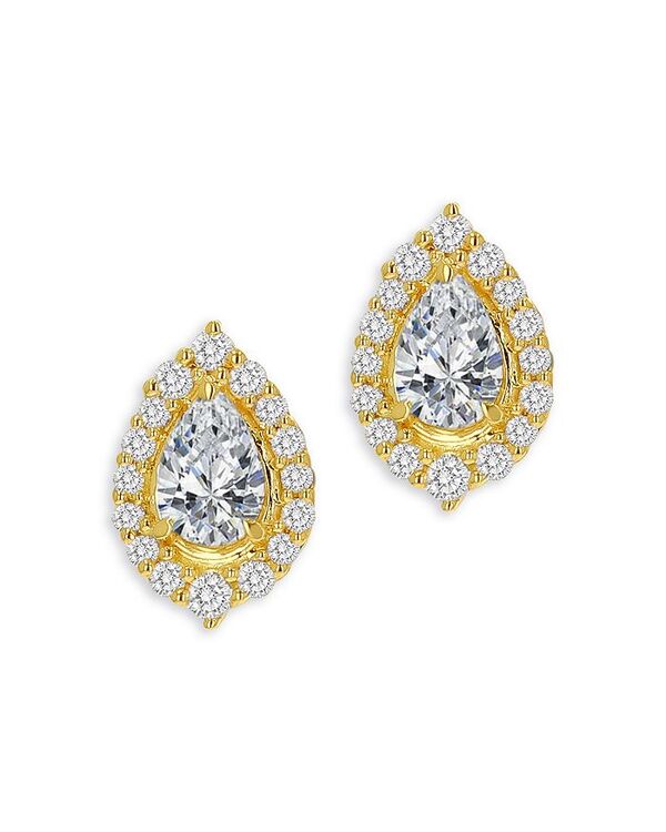 ムーン & メドウ レディース アクセサリー ピアス・イヤリング Moon & Meadow 14K Yellow Gold White Topaz Pear Halo Stud Earrings Gold ゴールド