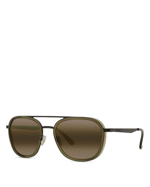 ヴュアルネ レディース 佩び物 サングラス・アイウェア Vuarnet Edge 04 Geometric Sunglasses 58粍 Transparent Khaki/Brown カーキ