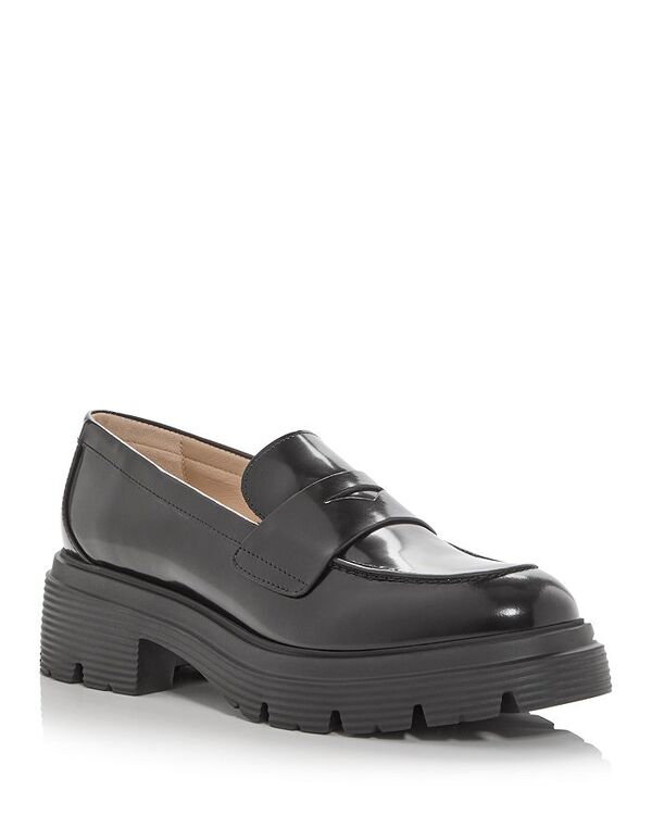 スチュアート ワイツマン レディース シューズ スリッポン・ローファー 置き目毛革 Stuart Weitzman Women\u0027s Hudson Lite Loafers Black 黒いこと