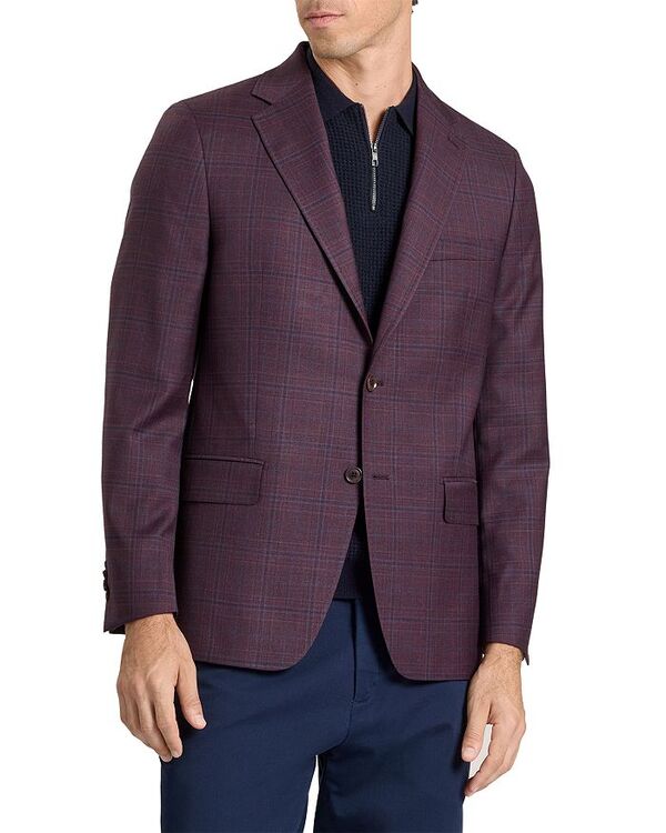 テッドベーカー レディース アウター ジャケット・ブルゾン ジャケット Ted Baker Winfred Plaid Modern Fit Suit Jacket Burgundy バーガンディ