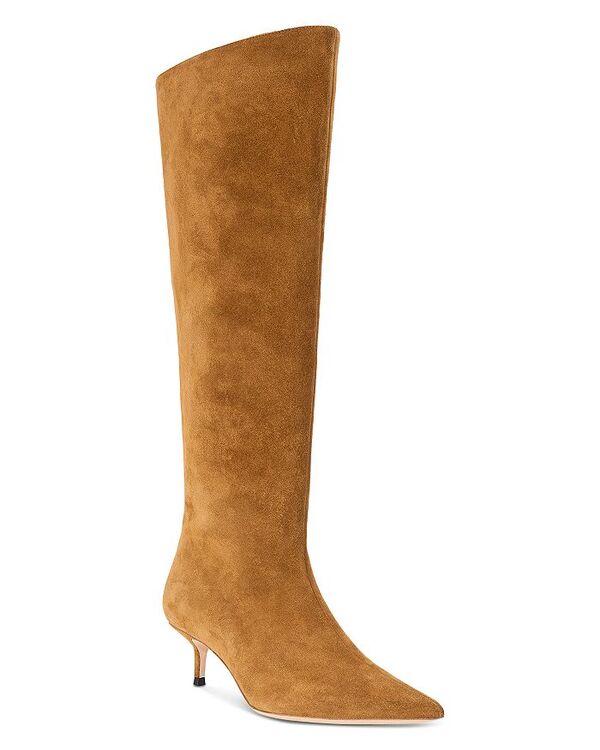 スタウド レディース シューズ ブーツ・レインブーツ スエード ブーツ ヒール STAUD Women's Sebastian Suede Kitten Heel Boots Tan タン