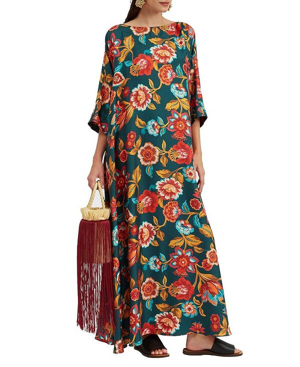 ラ・ダブル・ジェイ レディース トップス ワンピース La DoubleJ Muumuu Round Neck Dress Hottie Emerald エメラルド｜ReVida 店