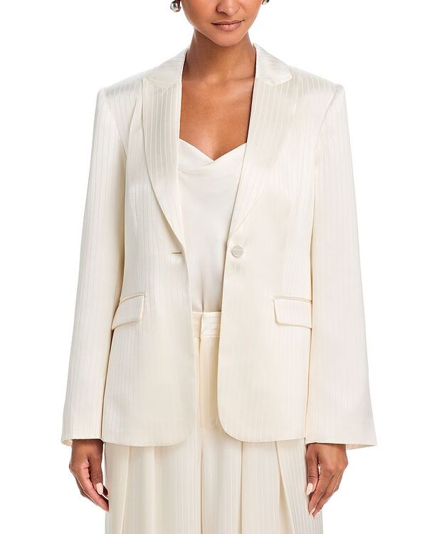 サンク セプト レディース アウター ジャケット・ブルゾン サテン ブレザー Cinq Sept Georgia Satin Blazer Ivory アイボリー