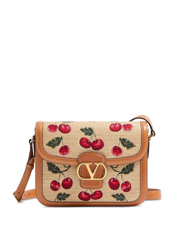 ヴァレンティノ レディース バッグ ショルダーバッグ ロゴ Valentino Garavani 9To5 VLogo Raffia Shoulder Bag Natural