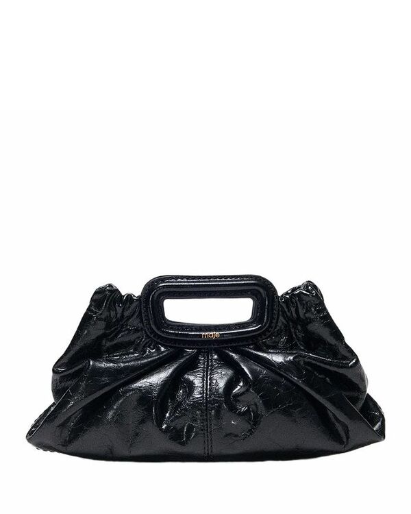 マージュ レディース バッグ クラッチバッグ ミニ レザー Maje Mini Crackled Leather Clutch Black ブラック