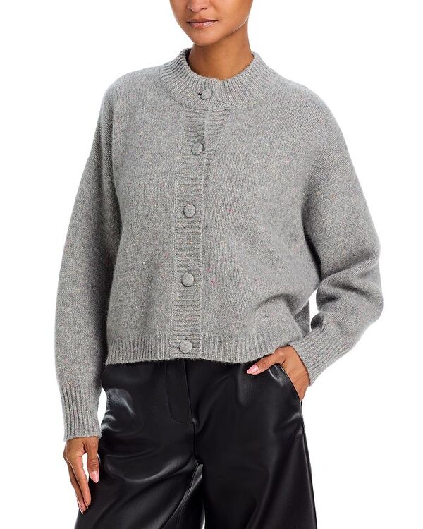 フレーム レディース アウター カーディガン FRAME The Cashmere Fleck Cardigan Silver シルバー｜ReVida 店