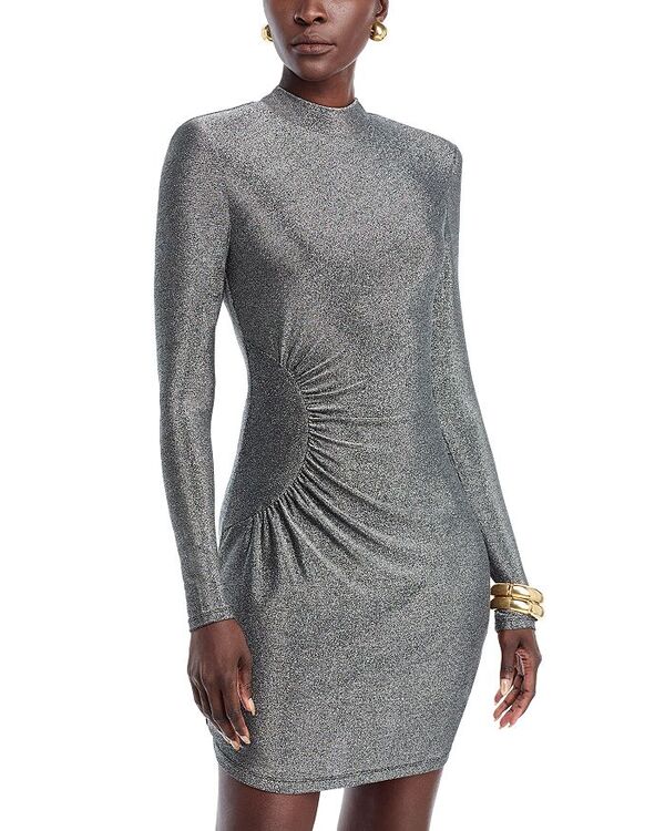 レイミー ブルック レディース トップス ワンピース ミニワンピース ミニ トール Ramy Brook Amarylis Metallic Mini Dress Silver Knit シルバー 38,220円