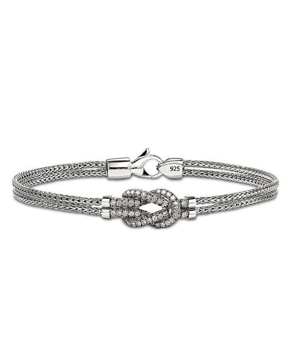 ジョン・ハーディー レディース アクセサリー ブレスレット・バングル・アンクレット JOHN HARDY 14K Yellow Gold Love Knot Diamond Bracelet Sterling Silver シルバー