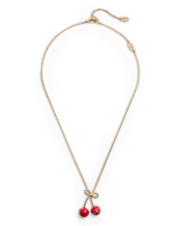 ヴァレンティノ レディース アクセサリー ネックレス・チョーカー・ペンダントトップ レース Valentino Garavani Cherry Pendant Necklace 17.7-19.7\