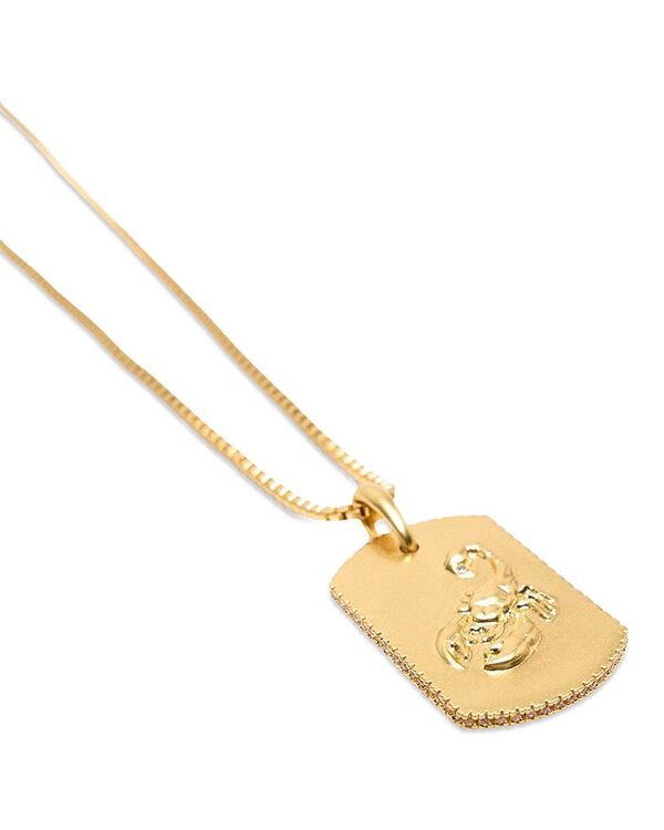 マージュ レディース アクセサリー ネックレス・チョーカー・ペンダントトップ レース Maje Zodiac Dog Tag Pendant Necklace 26.5" Scorpio｜ReVida 店
