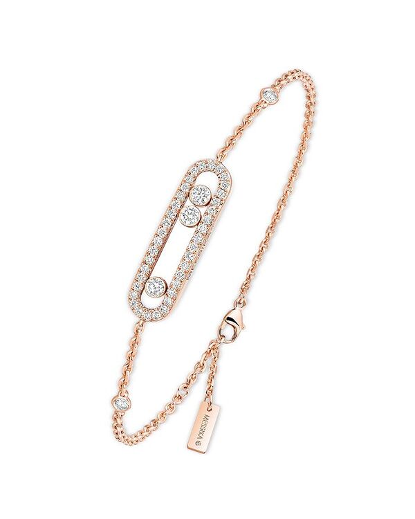 メシカ レディース アクセサリー ブレスレット・バングル・アンクレット Messika Diamond Baby Move Pav Bracelet in 18K Gold 0.29 tcw Pink Gold ピンク｜ReVida 店