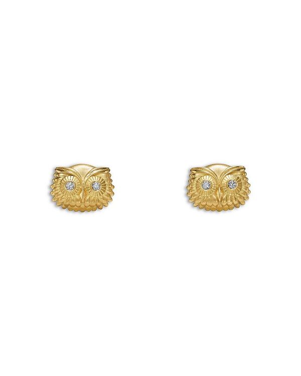 テンプル セント クレア レディース アクセサリー ピアス・イヤリング Temple St. Clair Temple. St. Clair 18K Yellow Gold FJ Diamond Athena Owl Stud Earrings Gold ゴールド
