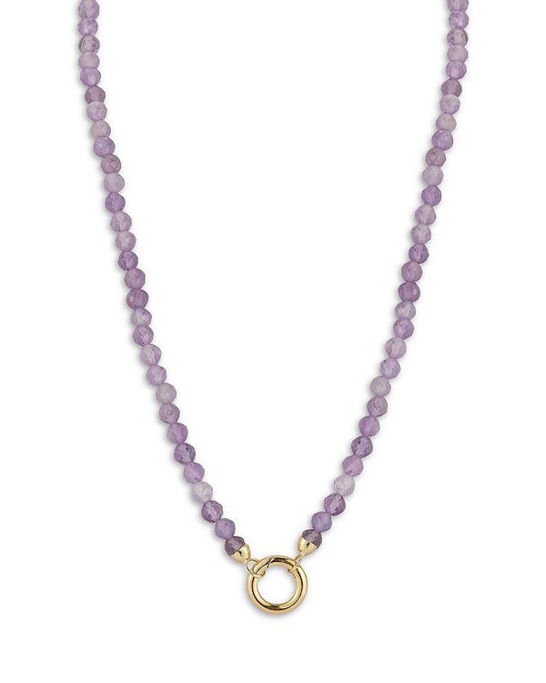 ムーン & メドウ レディース アクセサリー ネックレス・チョーカー・ペンダントトップ レース Moon & Meadow 14K Yellow Gold Amethyst Bead Circle Pendant Necklace 17" Gold ゴールド｜ReVida 店