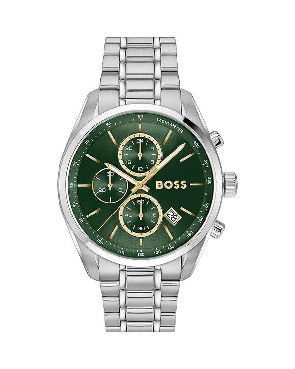 ヒューゴボス レディース アクセサリー 腕時計 BOSS Hugo Boss Grand Prix 44 Chronograph 44.5mm Green/Silver グリーン