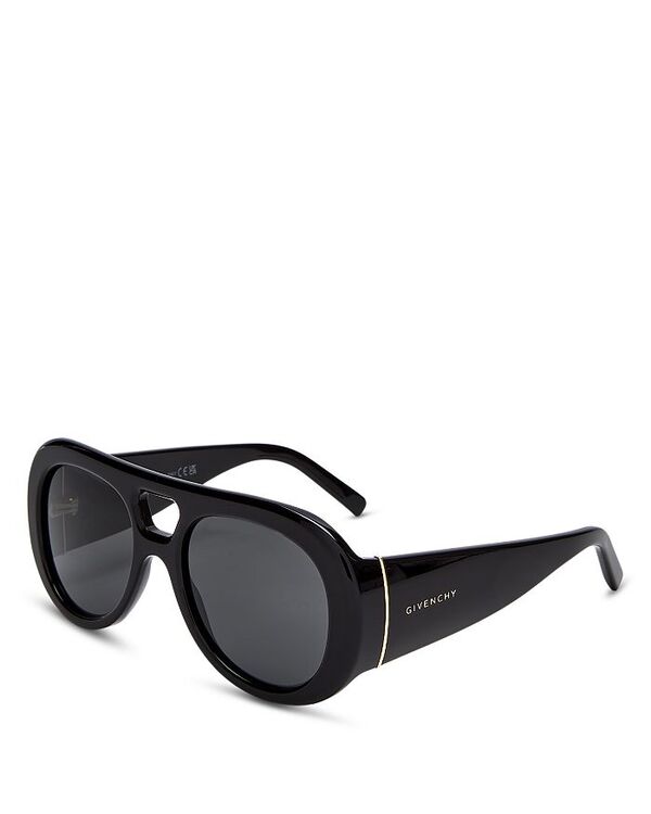 ジバンシー レディース 添え物 サングラス・アイウェア Givenchy Round Sunglasses 53粍 Black/Smoke 黒いこと