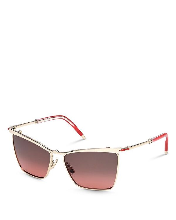 クリスチャン・ルブタン レディース 付属物 サングラス・アイウェア Christian Louboutin Square Sunglasses 56粍 Glod/Smoke 人煙