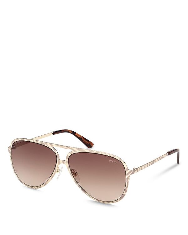 プッチ レディース 佩び物 サングラス・アイウェア Pucci Pilot Sunglasses 58粍 Gold ゴールド