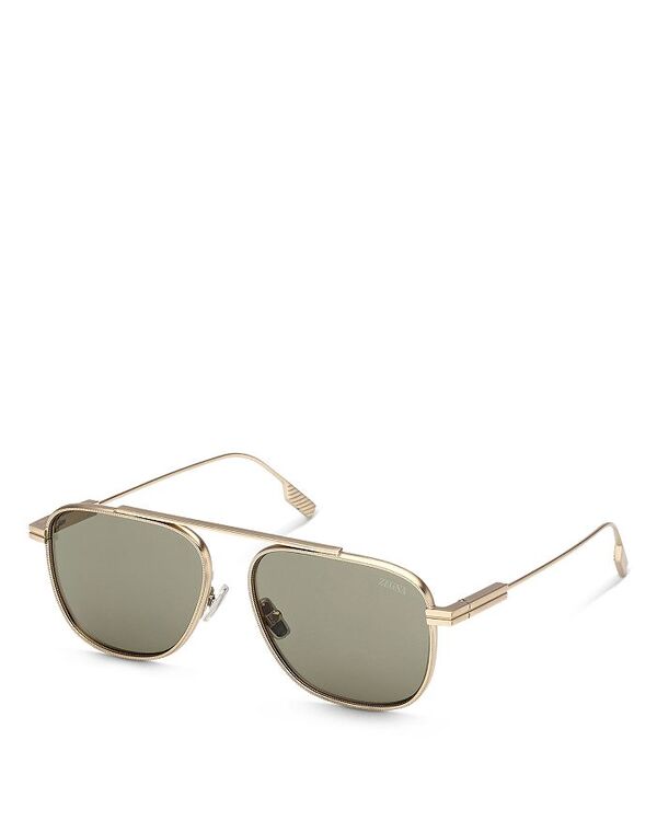 ゼニア レディース 付属物 サングラス・アイウェア ZEGNA Geometric Sunglasses 57粍 Gold/Green 緑であること