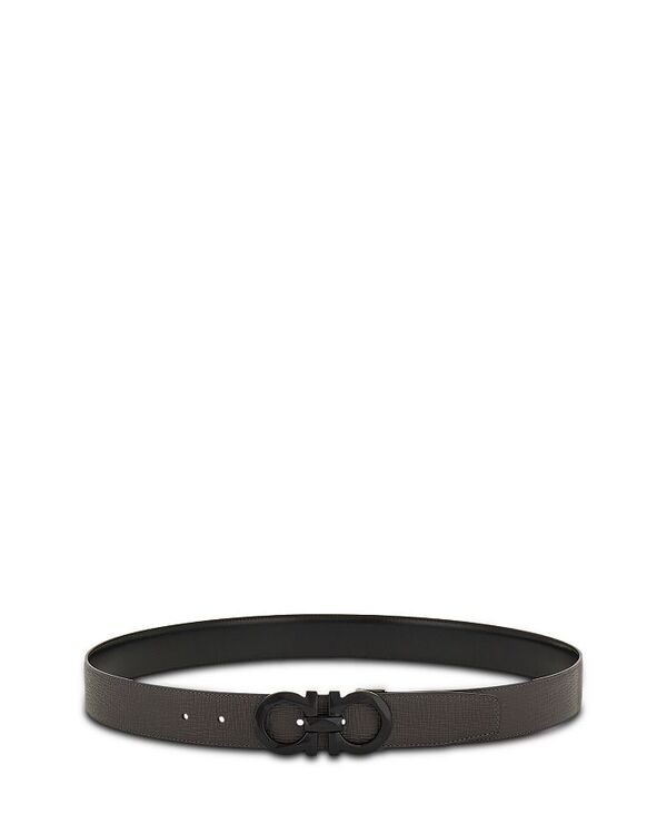 フェラガモ レディース 付属物 三尺帯 なめし革 FERRAGAMO Gancini Reversible Adjustableather Belt Dark Rain
