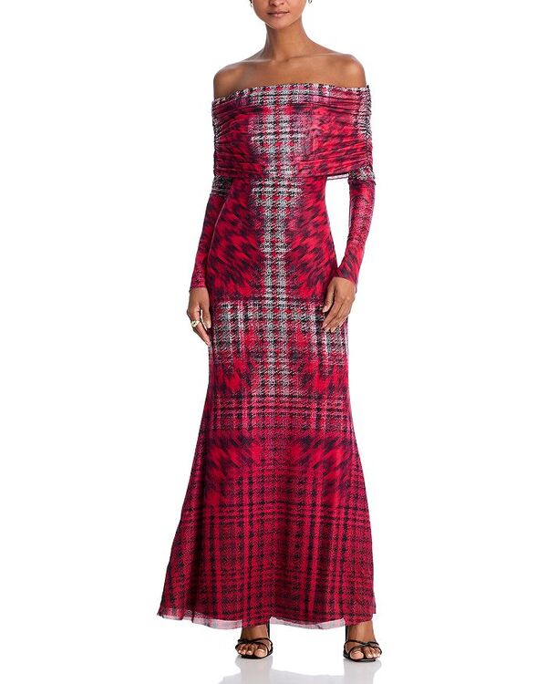 エーエフアールエム レディース トップス ワンピース マキシ AFRM Thelma Houndstooth Maxi Dress Ruby Houndstooth ルビー 19,965円