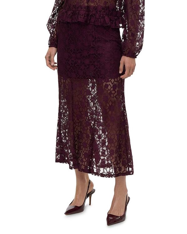 ヴェロモーダ レディース ボトムスカート レース Vero Moda Meta Lace Skirt Wine ワイン