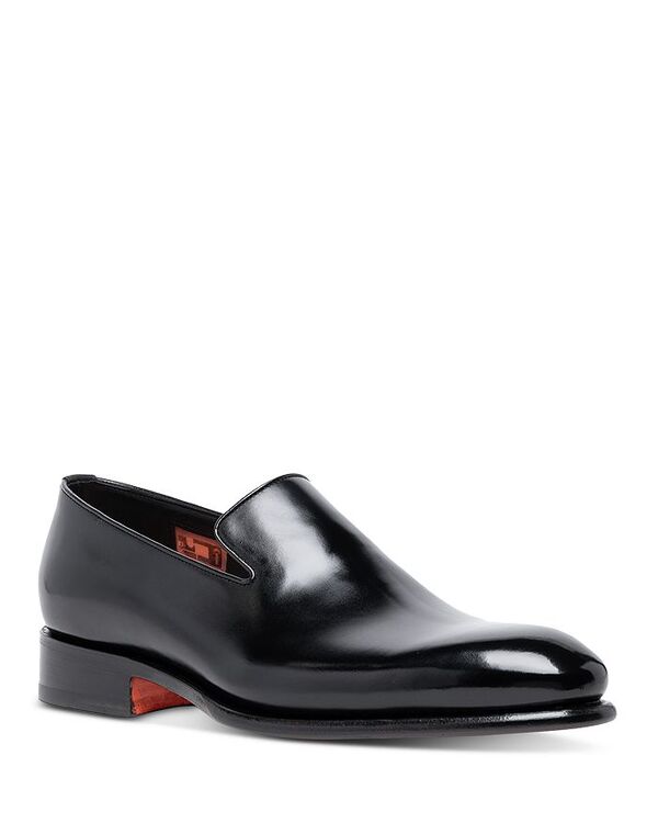 サントーニ レディース シューズ スリッポン・ローファー Santoni Men\u0027s Carter Slip On Venetian Loafers Black 黒いこと