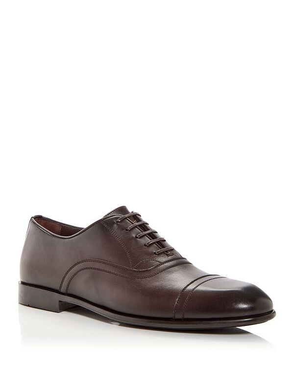 フェラガモ レディース シューズ オックスフォード 旗がしら なめし革 FERRAGAMO Men\u0027s Cortez Leather Cap Toe Oxfords Testa Di Moro