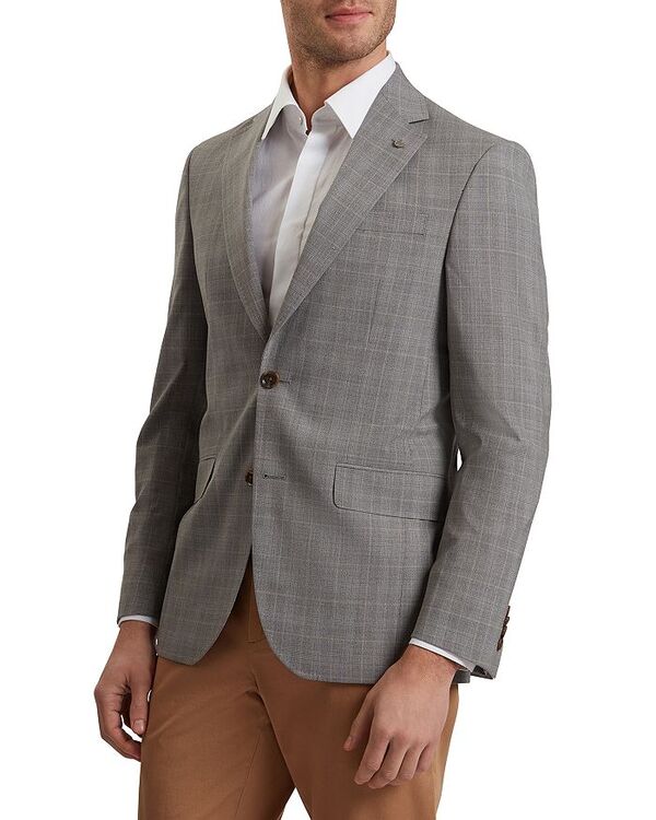 テッドベーカー レディース アウター ジャケット・ブルゾン ウール Ted Bakeron Classic Wool Check Modern Fit Suit Jacket Light Pastel Grey グレー