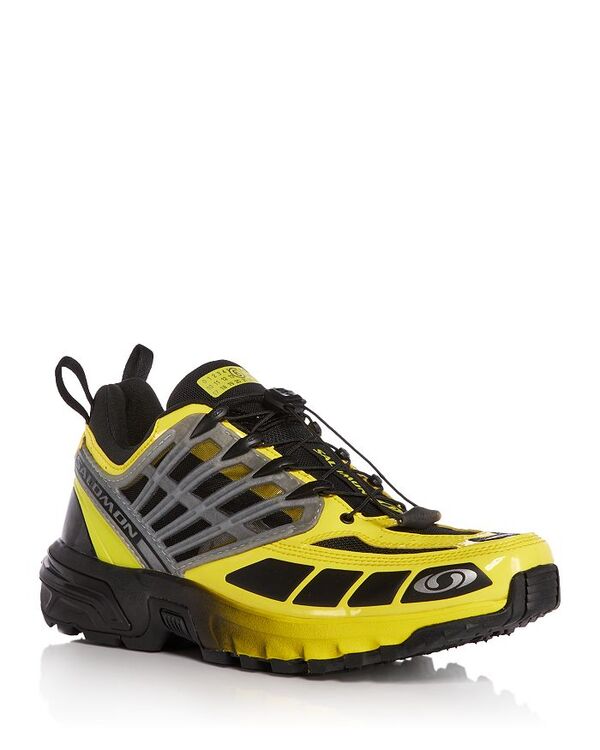 マルタンマルジェラ レディース シューズ スニーカー スピード競技 Maison Margiela Men\u0027s P6303 Lace Up Sneakers Black/Blazing Yellow/Ftw Silver 黒いこと レディース靴-スニーカー-靴