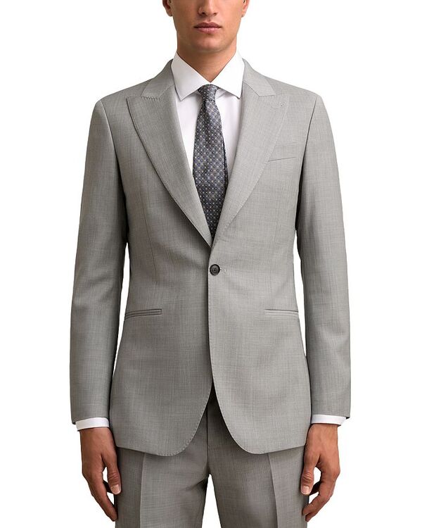 レイス レディース アウター ジャケット・ブルゾン スリムフィット ウール ブレザー REISS Inspire Slim Fit Peak Lapel Wool Blazer Mid Grey グレー|ReVida 店