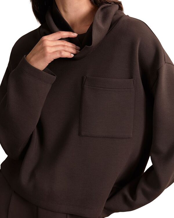 レイス レディース トップス シャツ スタンドネック REISS Iris Funnel Neck Top Dark Chocolate チョコレート