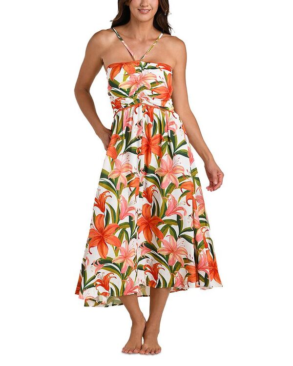 ラブランカ レディース トップス ワンピース レース La Blanca Jungle Blossoms Lace Up Dresswim Cover-Up Multi マルチカラー