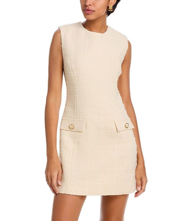 フレンチコネクション レディース トップス ワンピース ミニ ツイード FRENCH CONNECTION Structured Tweed Mini Dress Ecru エクリュ