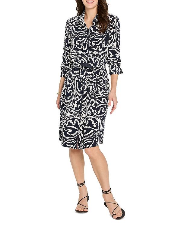 ニックプラスゾーイ レディース トップス ワンピース クレープ NIC+ZOE Indigo Leaf Double Crepeva Dress Indigo Multi インディゴ