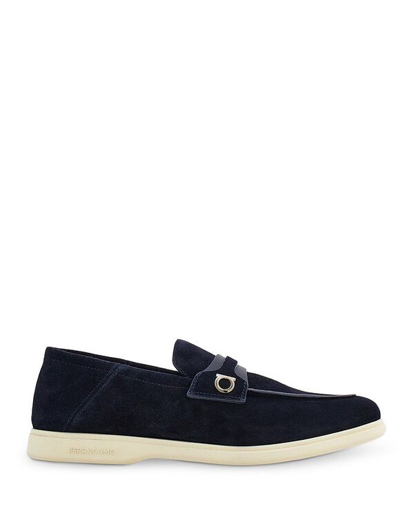 フェラガモ レディース シューズ スリッポン・ローファー スエード FERRAGAMO Men's Drame Suede Loafers Midnight