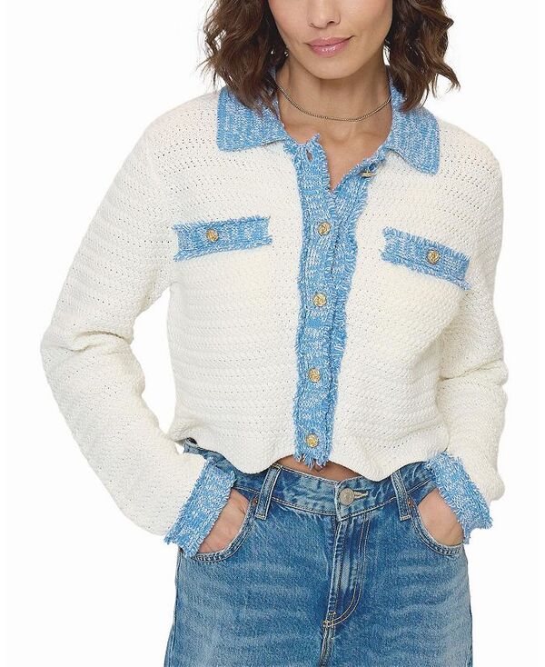 セントラルパークウェスト レディース アウター ニット・セーター Central Park West Women's Rose Scallop Edge Sweater Denim-White ホワイト 34,320円