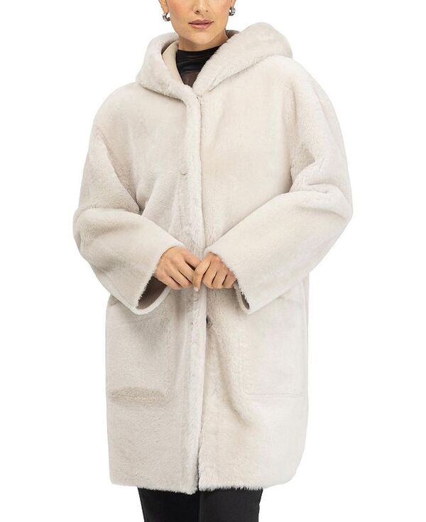 ゴルスキ レディース アウター ジャケット・ブルゾン パーカー コート Gorski Merino Shearling Lamb Parka Coat Cream クリーム｜ReVida 店