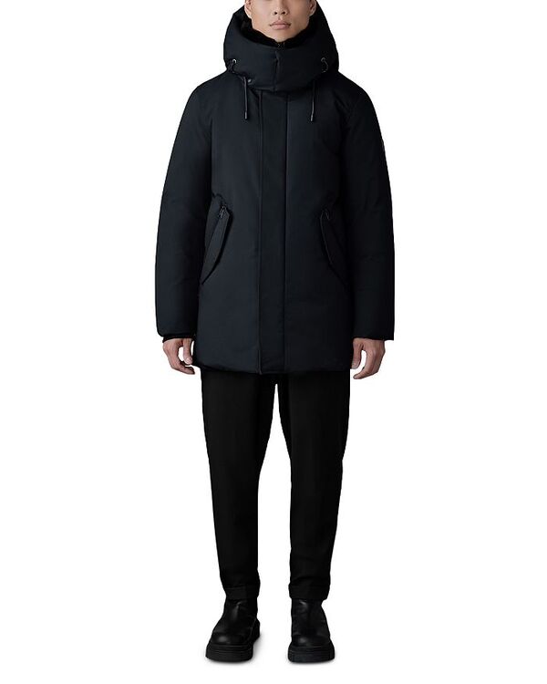 マッカージュ メンズ アウター 厚地の外套 落ち込む Mackage Sullivan 2-インチ-1 Down Coat with Removable Biblack 黒いこと