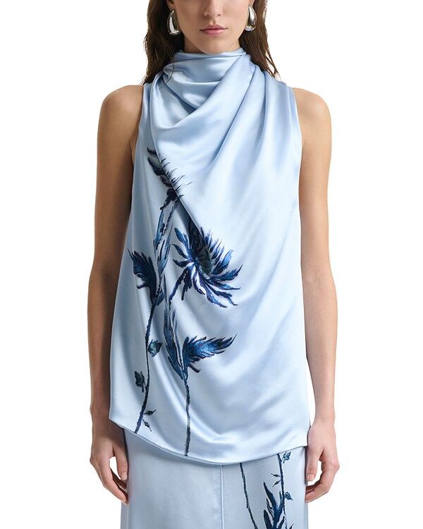 アルチュザラ レディース トップス シャツ シルク Altuzarra Sleary Silk Top Danube Shibori Flower｜ReVida 店