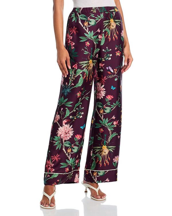 ラ・ダブル・ジェイ レディース アウター パーカー・スウェット ズボン下 絹地 La DoubleJ La Double J Silk Pajama Pants Flora Red 赤いこと