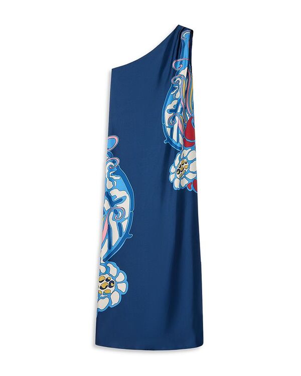 ラ・ダブル・ジェイ レディース トップス ワンピース シルク La DoubleJ Roy Silk Column Dress Lemuria Placee|ReVida 店