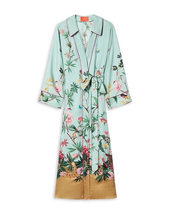 ラ・ダブル・ジェイ レディース トップス ワンピース シルク La DoubleJ Midnight Silk Wrap Dress Zooflora Panel|ReVida 店