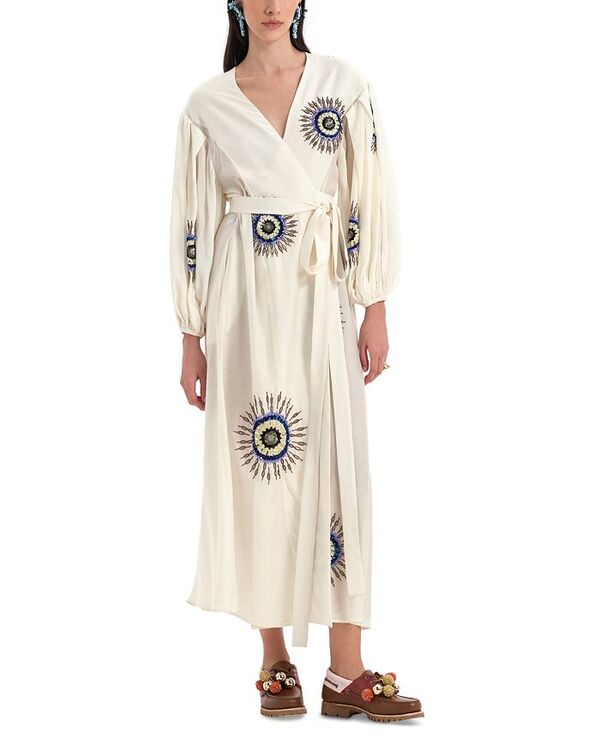 ラ・ダブル・ジェイ レディース アンダー御召しもの ナイト爵御召しもの La DoubleJ Eden Belted Robe Thistlembroidery