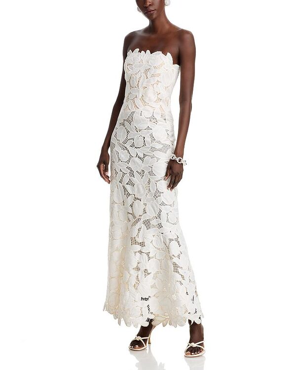 シムカイ レディース トップス 衣裳 MIDI SIMKHAI Valletta Bustier Midi Dress White Multi 白いこと ワンピース-レディースファッション