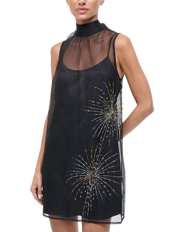 スタウド レディース トップス ワンピース ミニ STAUD Albeembellished Mini Dress Firework｜ReVida 店
