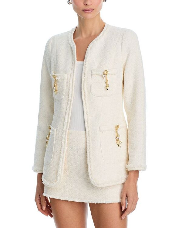 ラブスハックファンシー レディース アウター ジャケット・ブルゾン LoveShackFancy Adrina Frayedge Jacket Cream クリーム