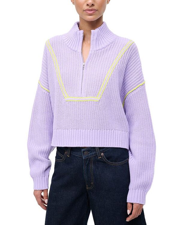 スタウド レディース アウター ニット・セーター クロップド STAUD Cropped Hampton Sweater Wisteria｜ReVida 店