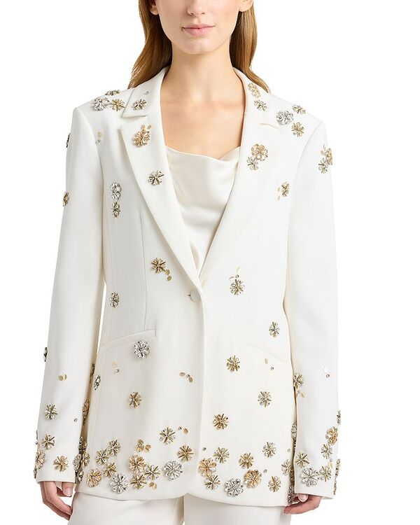 サンク セプト レディース アウター ジャケット・ブルゾン ブレザー Cinq Septumbling Flowers Blazer Ivory アイボリー