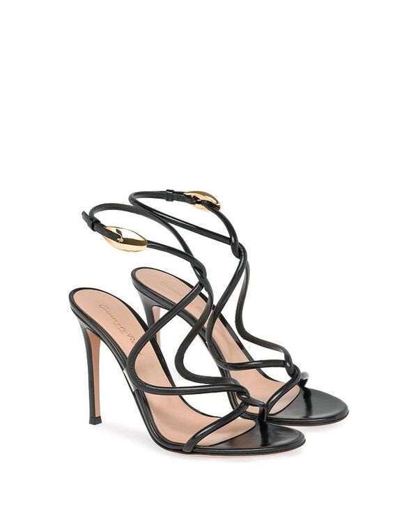 ジャンヴィト ロッシ レディース シューズ サンダル Gianvito Rossi Women's Jungle Mamba Sandals Black Leather ブラック