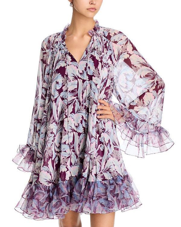 サンク セプト レディース トップス ワンピース ミニ Cinq Sept Multi Tulip Mini Dress Deeplum プラム｜ReVida 店
